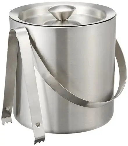 Silver Stainless Steel Double Bar Bucket